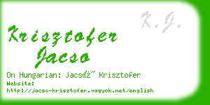 krisztofer jacso business card